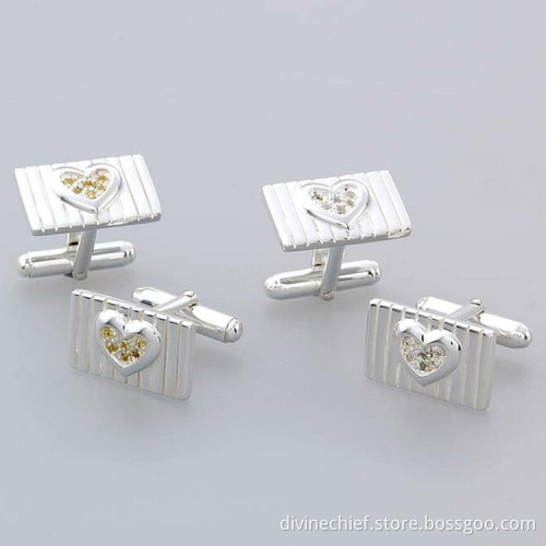 2016 Custom Fashion Metal Cufflinks High Quality 925 Silver Cufflinks For Men
